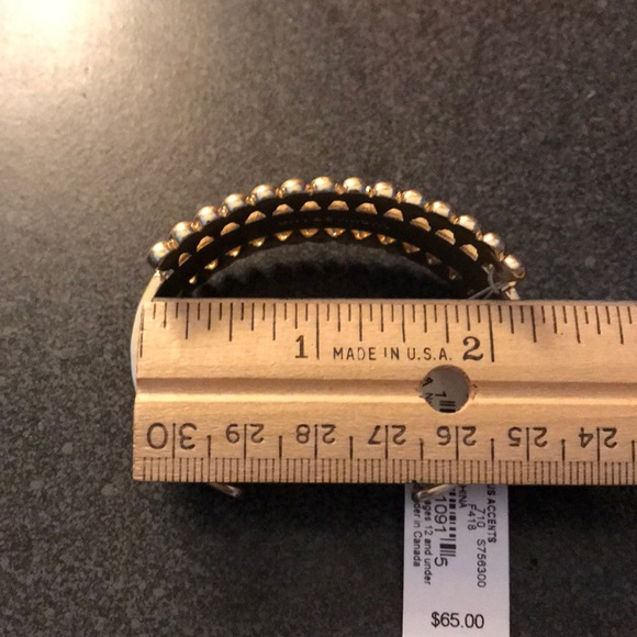 🎉HP🎉NEW inlayed turquoise art deco cuff bracelet - Picture 4 of 8